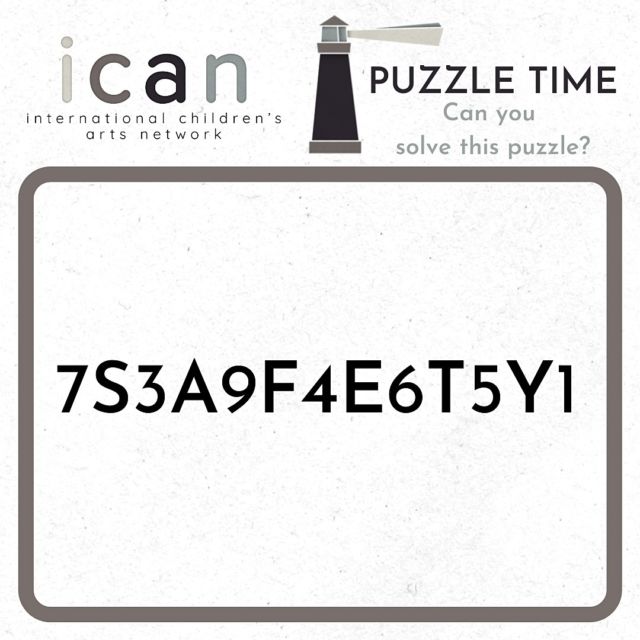 3 puzzles left! Can you help us solve this one? It looks like jumbled up letters and numbers, but there must be a hidden message in there somewhere.

It's Riddles and Mystery Month on icanradio.org
Check back for a new puzzle everyday this month!

#Puzzle #Riddle #Mystery #ICANradio #KidsRadio