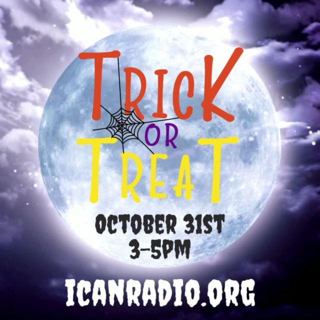 Join the ICAN team this October 31st for 'Trick or Treat'.

1 Hour of Tricks🎃 , and 1 Hour of Treats! 🍬 

#ICANradio #Halloween #TrickorTreat #PDXkids