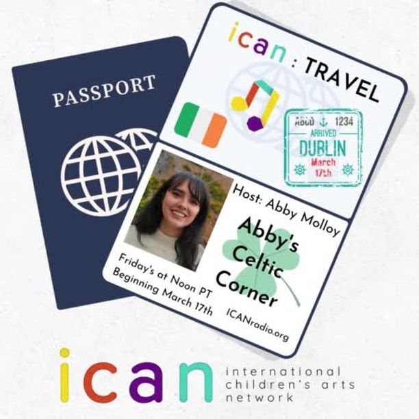 Grab your passports! We're going to IRELAND with Abby's Celtic Corner.

Join your host Abby Molloy this St. Patrick's Day and learn all about who St. Patrick is! We will also learn some Irish words and sing some Irish songs!

Tune into ICANradio.org this Friday, March 17th at Noon Pacific, as we begin the first of our weekly five-part series.

#ICANradio #StPatricksDay #Ireland #PDXkids