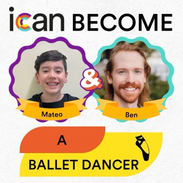 What do you want to become when you grow up? 
Our friend Mateo wants to become a ballet dancer! 

On this weeks episode of ‘ICAN Become’, Mateo interviews Ben Youngstone from @oregon.ballet.theatre to find out what it takes to become a ballet dancer. They talk about the skills you need, some favorite moments and talk about their upcoming performances! 

You can hear the interview this Wednesday, October 4th at 5pm on icanradio.org. The interview will also be available on your favorite podcast platforms, along with other episodes of ‘ICAN Become’, later this week.