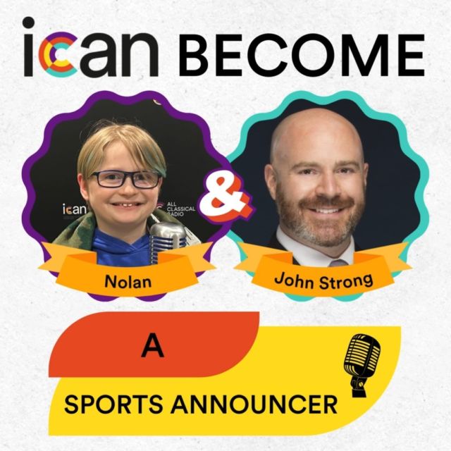 Join Nolan, as he talks to John Strong about the skills it takes to become a Sports Announcer. From Messi to Ronaldo, the MLS to the World Cup! They cover it all!

Tune into ICAN Become a Sports Announcer, today at 5 PM PT on icanradio.org
