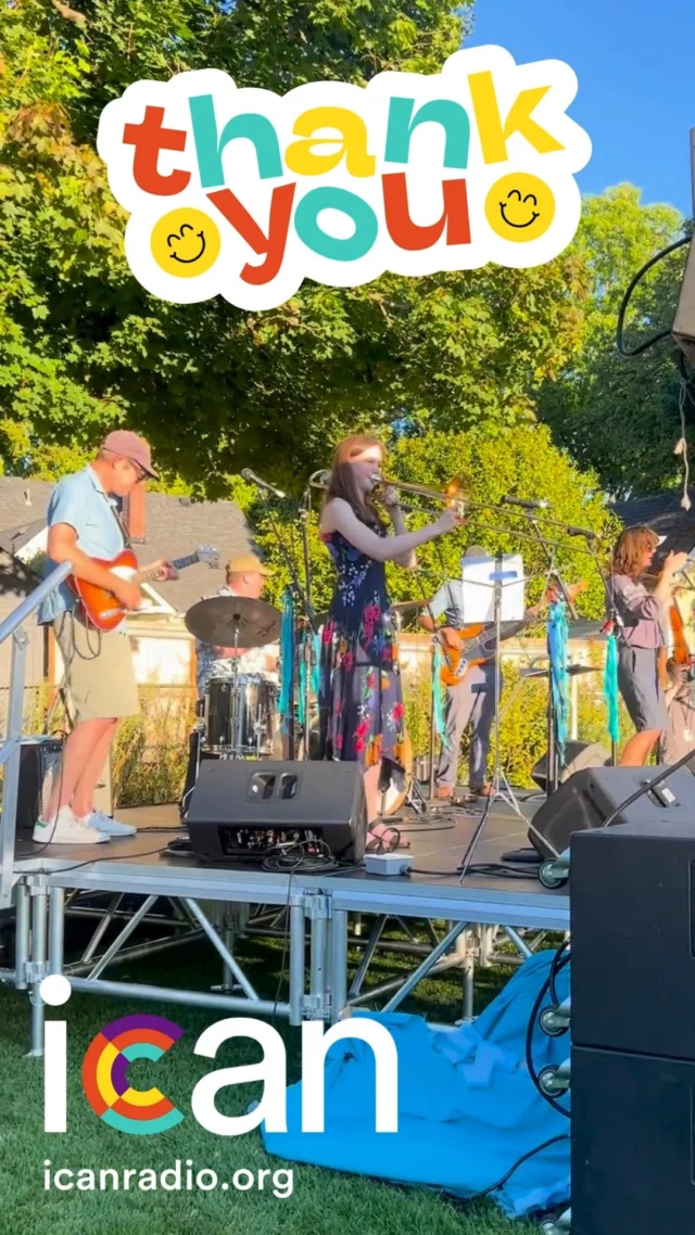 THANK YOU for joining us at our Concert in the Park last night.
We had a blast! It was good to see everyone having a great time dancing, singing, and playing their kazoos alongside our good friends @yoursongmysong_

You can keep the fun music playing every day at icanradio.org