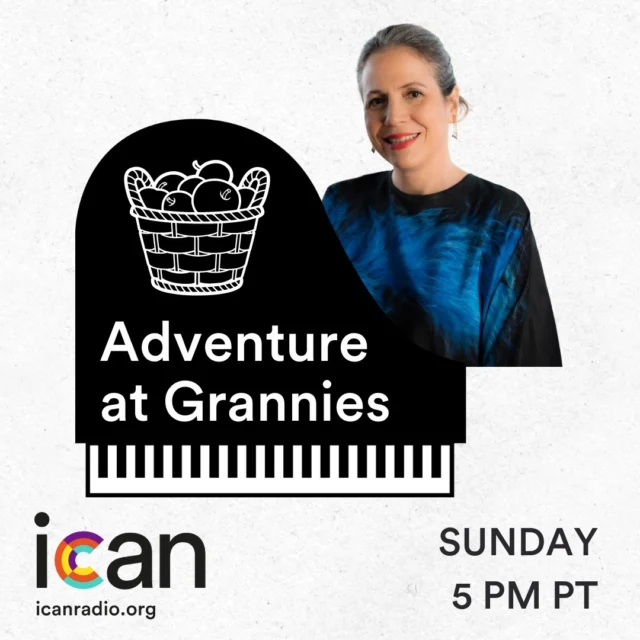 Join our friend María García as she performs 'Adventure at Grannies' in Spanish, this Sunday at 5 PM PT on icanradio.org.