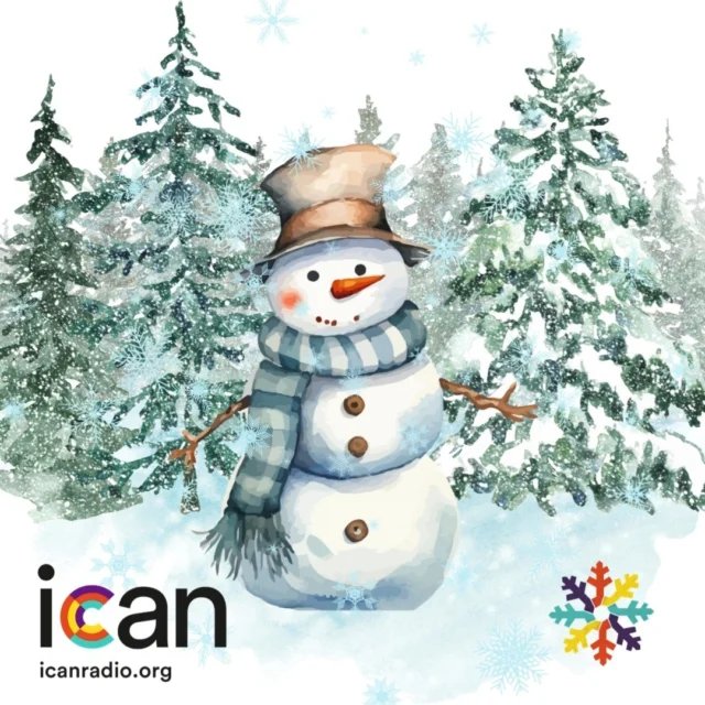 This Saturday, join our friend María García, as she shares the classic winter tale 'The Snowman', featuring Elaina Stuppler singing 'Walking in the Air'.

Tune in to icanradio.org at 10 am Pacific to hear the Snowman in English, and 5 pm Pacific to hear the Snowman in Spanish. ☃️