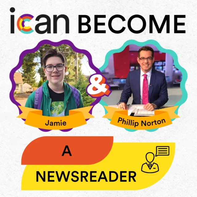 Reporting from ICAN Radio it's Jamie! Today on ICAN Become Jamie speaks to Phillip Norton of the BBC News. 

They talk about all the skills it takes to become a Newsreader, and even what it's like to chase a cow around town!

Tune in to icanradio.org at 5 PM Pacific to learn more!